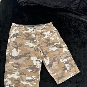 George Men's Tan Camouflage Cargo Shorts